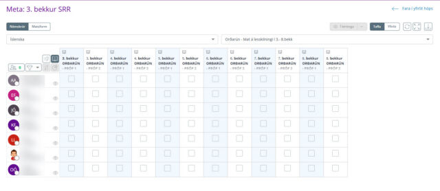 Um þessar mundir eru margir skólar að leggja fyrir lesskilningskönnunina Orðarún og fjallar moli vikunnar um hvar hægt er að skrá niðurstöður í kerfið. Best er að fara í hópatréið, smella á heiti bekkjarins og velja svo námsmat í listanum til vinstri. Þá þarf að velja námsgreinina íslenska og síðan námskrána  Orðarún - Mat á lesskilningi í 3.- 8. bekk. Foreldrar og nemendur sjá niðurstöður í Minn Mentor undir flísinni Námsmat og námsgreininni íslenska. Eigið góðan dag! 🙂
